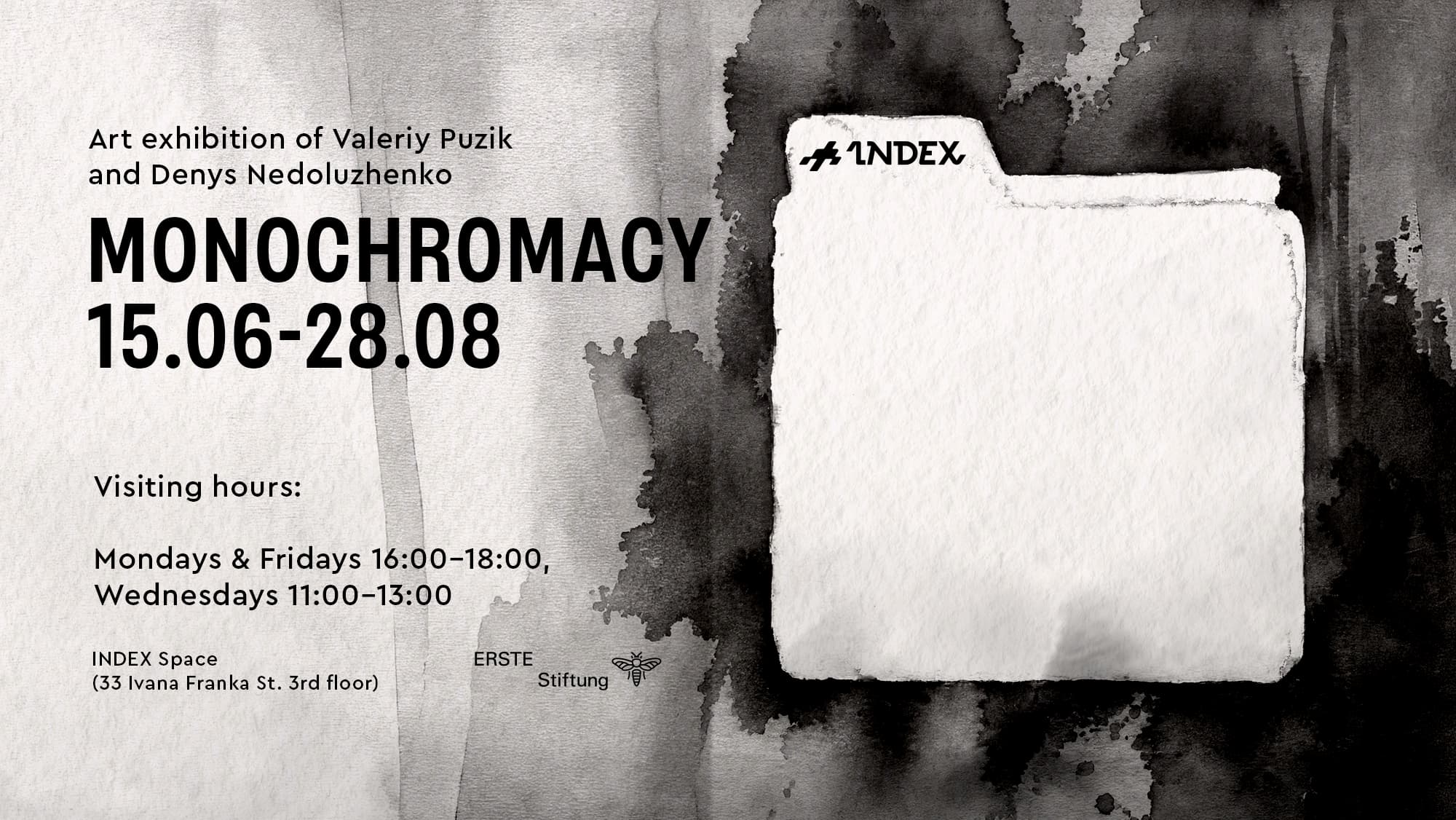 Monochromacy. Art exhibition of Valeriy Puzik and Denys Nedoluzhenko
